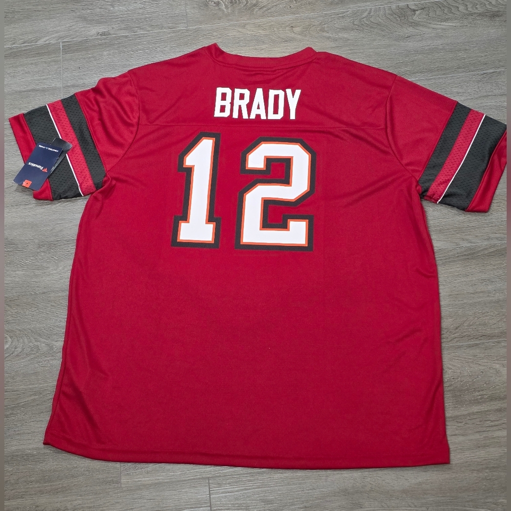 New Fanatics Tom Brady Buccaneers NFL #12 Big & Tall Mens Sz 2XL Jersey NWT - Picture 1 of 7